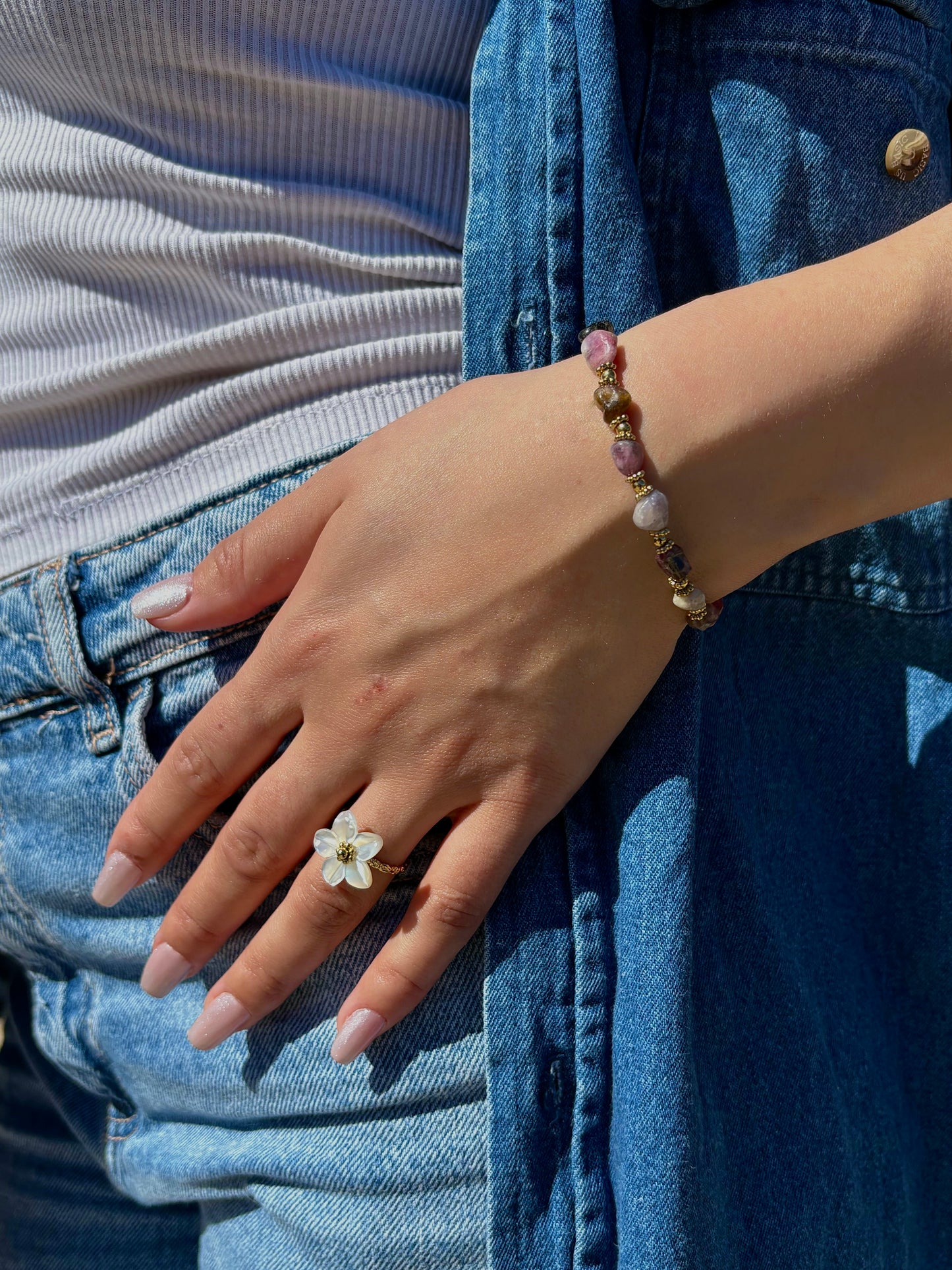 Bracelet en pierre naturelle - Tourmaline