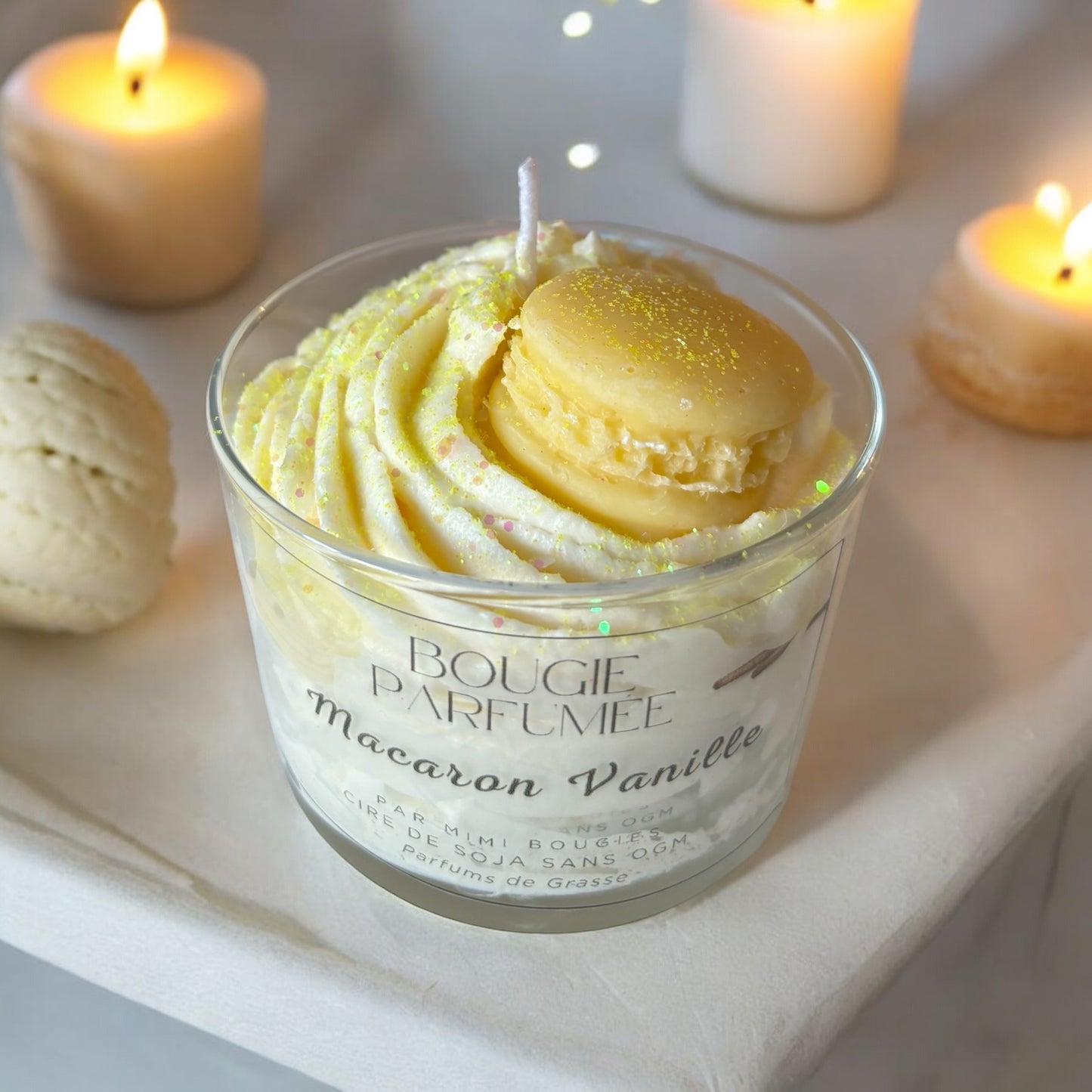 Bougie parfumée - Macaron vanille