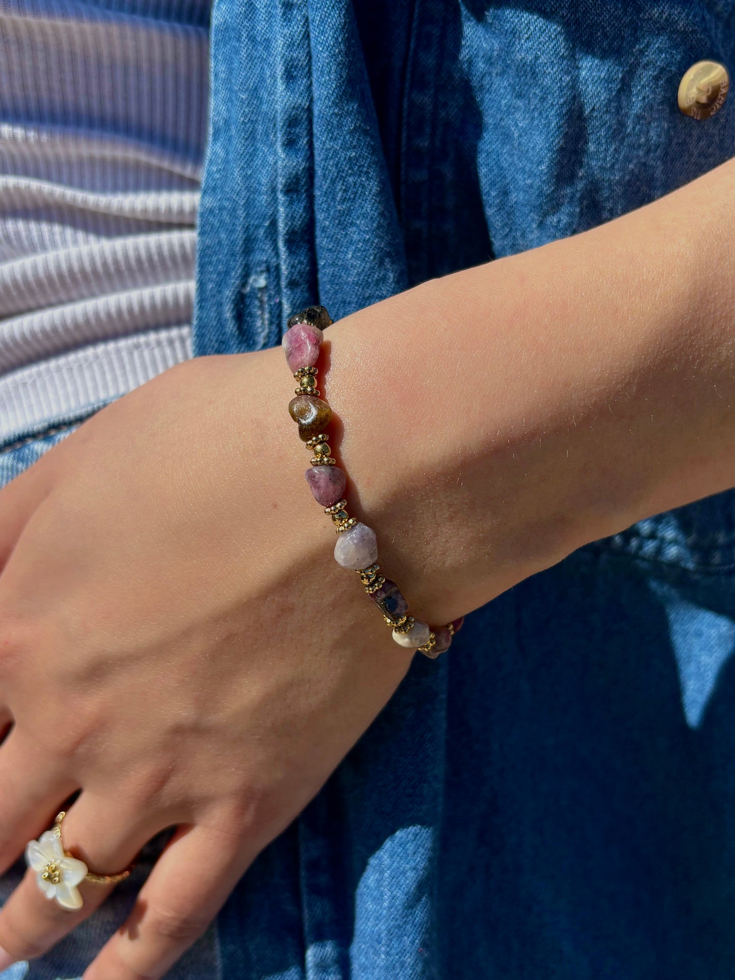 Bracelet en pierre naturelle - Tourmaline